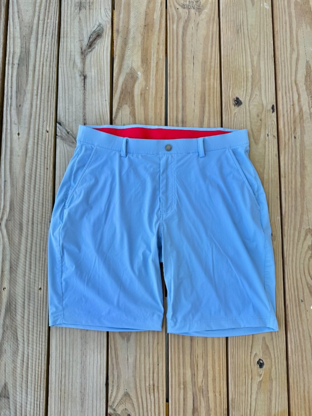 REDVANLY Golf Shorts Mens Large Blue Pull On Stretch Performance